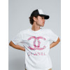 Tricou din bumbac cu logo Chanel